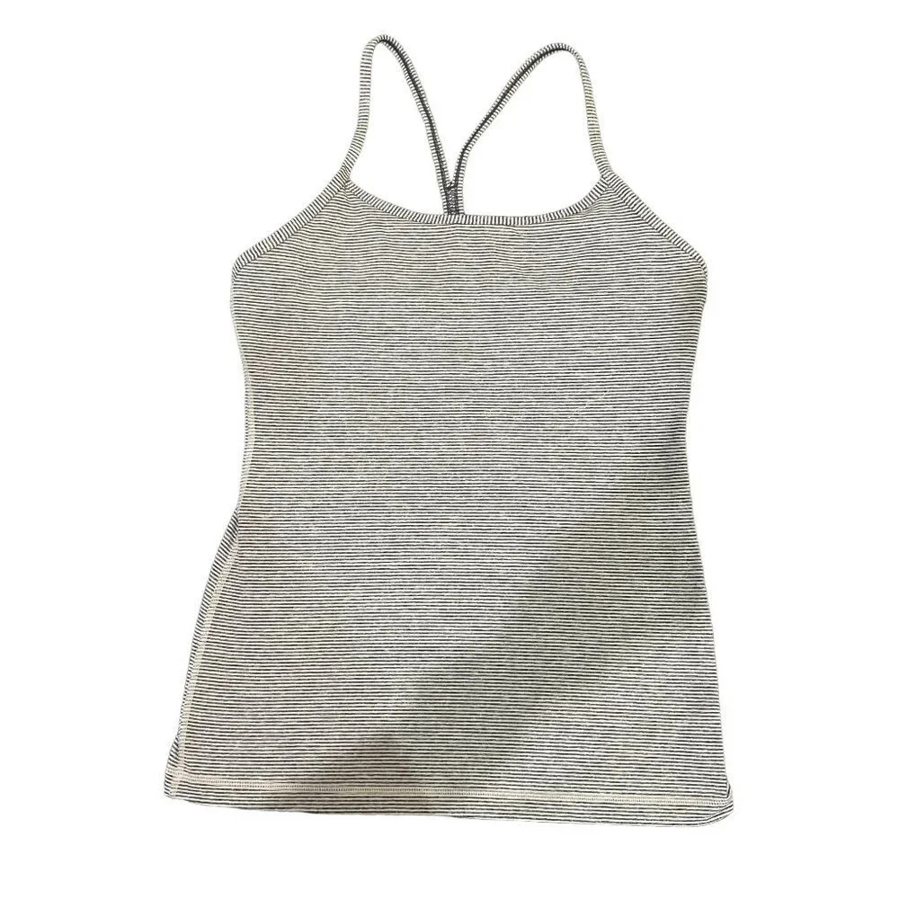 Lululemon Wee Are From Space Ice‎ Grey Alpine White Power Pose Tank Size 8